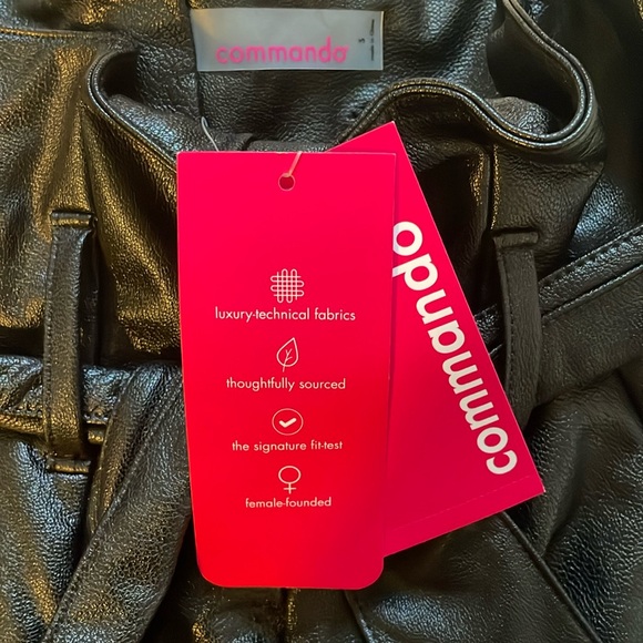 Black Commando Faux Leather Paper-bag Pants - Picture 5 of 7